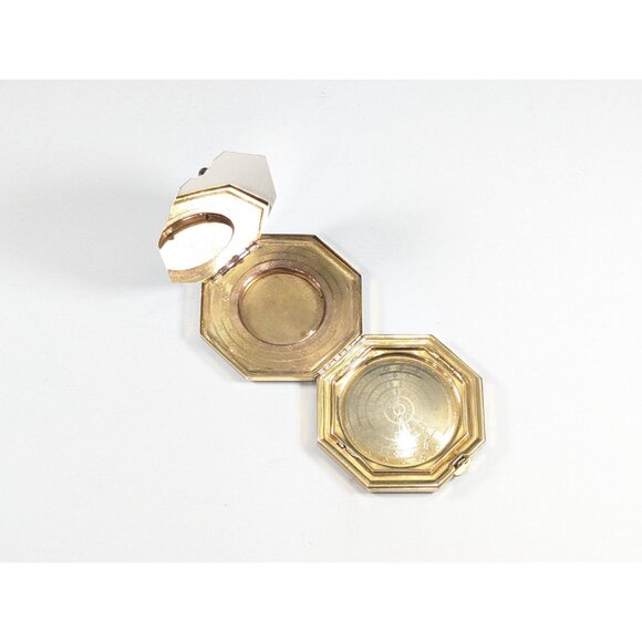 1920s Baby Blue Guilloche Enamel Compact, Fancy powder, rouge & mirror compact, - Picture 8 of 16